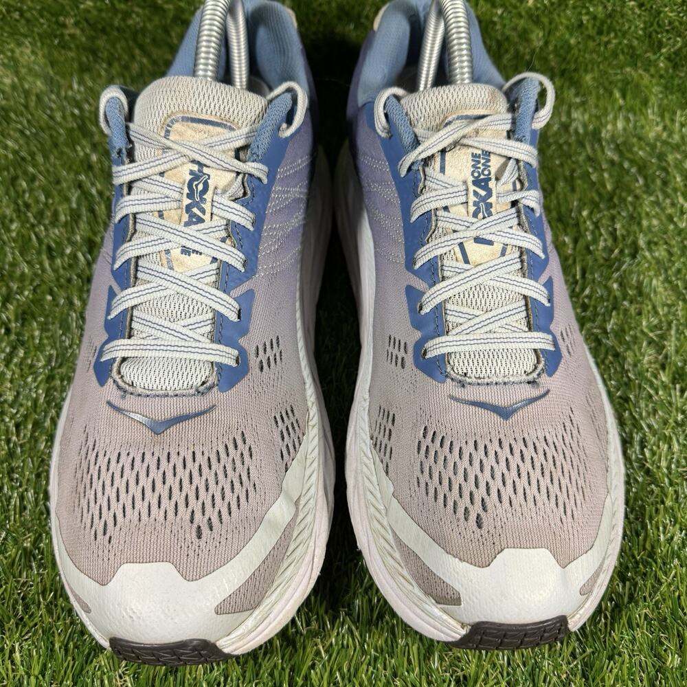 Hoka One One Clifton 6 Womens Size 9 Sneakers Shoes Blue Red Running Trainers - Picture 4 of 10